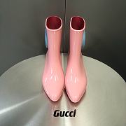 Gucci Women's Interlocking G Ankle Boot 724458 Pink - 5