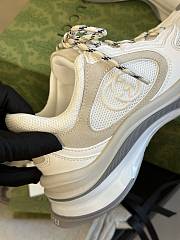 Gucci Women's Run Sneaker 746939 White Suede - 4
