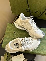 Gucci Women's Run Sneaker 746939 White Suede - 3