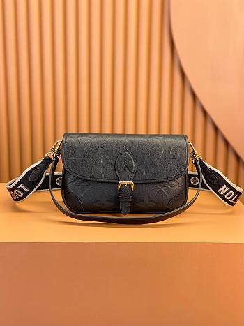 Louis Vuitton M46386 Diane Black Satchel Bag Size 24 x 15 x 9 cm