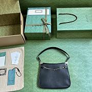 Gucci Horsebit Slim Small Shoulder Bag 764191 Black Size 23x18.5x3 cm - 5