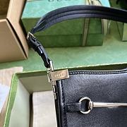Gucci Horsebit Slim Small Shoulder Bag 764191 Black Size 23x18.5x3 cm - 3