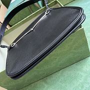 Gucci Horsebit Slim Small Shoulder Bag 764191 Black Size 23x18.5x3 cm - 2