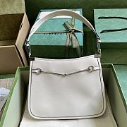 Gucci Horsebit Slim Small Shoulder Bag 764191 White Size 23x18.5x3 cm - 1