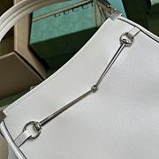 Gucci Horsebit Slim Small Shoulder Bag 764191 White Size 23x18.5x3 cm - 5