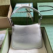 Gucci Horsebit Slim Small Shoulder Bag 764191 Silver Size 23x18.5x3 cm - 2