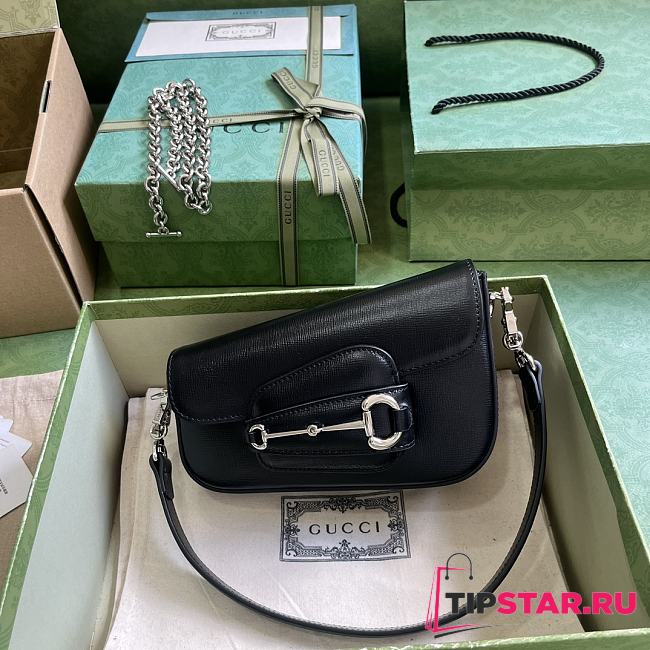 Gucci Horsebit 1955 Mini Shoulder Bag 774209 Black Size 19.5 cm - 1