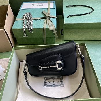 Gucci Horsebit 1955 Mini Shoulder Bag 774209 Black Size 19.5 cm