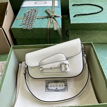 Gucci Horsebit 1955 Mini Shoulder Bag 774209 White Size 19.5 cm