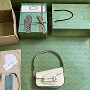 Gucci Horsebit 1955 Mini Shoulder Bag 774209 White Size 19.5 cm - 2