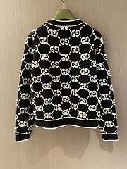 Gucci GG Wool Bouclé Jacquard Cardigan Black ‎713300 - 4