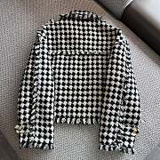 Gucci Gingham Cotton Tweed Bomber Jacket 745064 - 3
