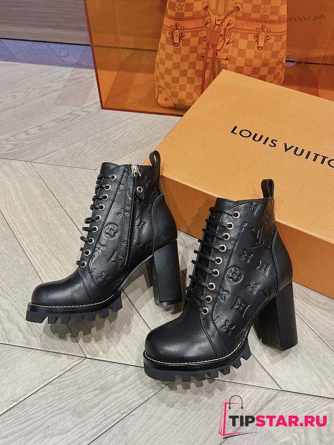 Louis Vuitton Star Trail Ankle Boot Black Monogram - 1