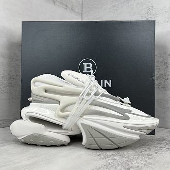 Balmain Unicorn Trainers In Neoprene And Leather White