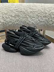Balmain Leather Unicorn Low-Top Sneakers Black - 1