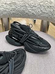 Balmain Leather Unicorn Low-Top Sneakers Black - 3