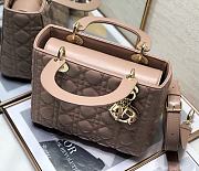 Medium Lady Dior Bag Caramel Beige Cannage Lambskin Size 24 x 20 x 11 cm - 3