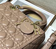 Medium Lady Dior Bag Caramel Beige Cannage Lambskin Size 24 x 20 x 11 cm - 2
