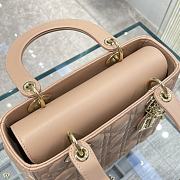Medium Lady Dior Bag Sand Pink Cannage Lambskin Size 24 x 20 x 11 cm - 2