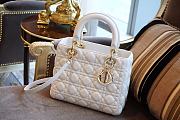 Medium Lady Dior Bag Latte Cannage Lambskin Size 24 x 20 x 11 cm - 1