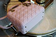 Medium Lady Dior Bag Powder Pink Cannage Lambskin Size 24 x 20 x 11 cm - 3