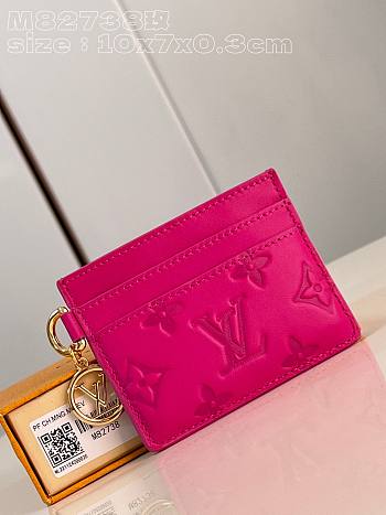 Louis Vuitton M82738 Card Holder Rose Pink Size 10x7x0.3cm