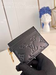 Louis Vuitton M82748 Card Holder Black Size 10x7x0.3cm - 2