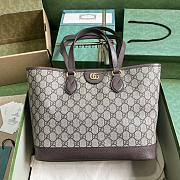 Gucci Ophidia GG Mini Tote Bag 765043 Beige and ebony Size 31x25x13 cm - 1