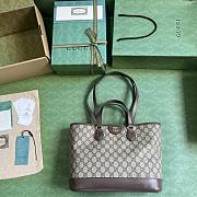 Gucci Ophidia GG Mini Tote Bag 765043 Beige and ebony Size 31x25x13 cm - 5