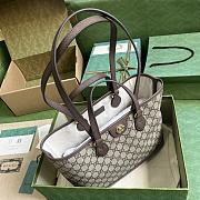 Gucci Ophidia GG Mini Tote Bag 765043 Beige and ebony Size 31x25x13 cm - 2
