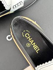 Chanel Moccasins G45180 White, Black & Beige - 4
