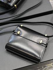 YSL Manhattan Mini Crossbody Bag In Box Saint Laurent Leather 727766 Black Size 19 X 14 X 4 CM - 5