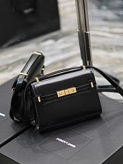 YSL Manhattan Mini Crossbody Bag In Box Saint Laurent Leather 727766 Black Size 19 X 14 X 4 CM - 2