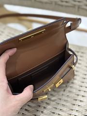 YSL Manhattan Mini Crossbody Bag In Aged Vegetable-Tanned Leather 727766 Size 19 X 14 X 4 CM - 5