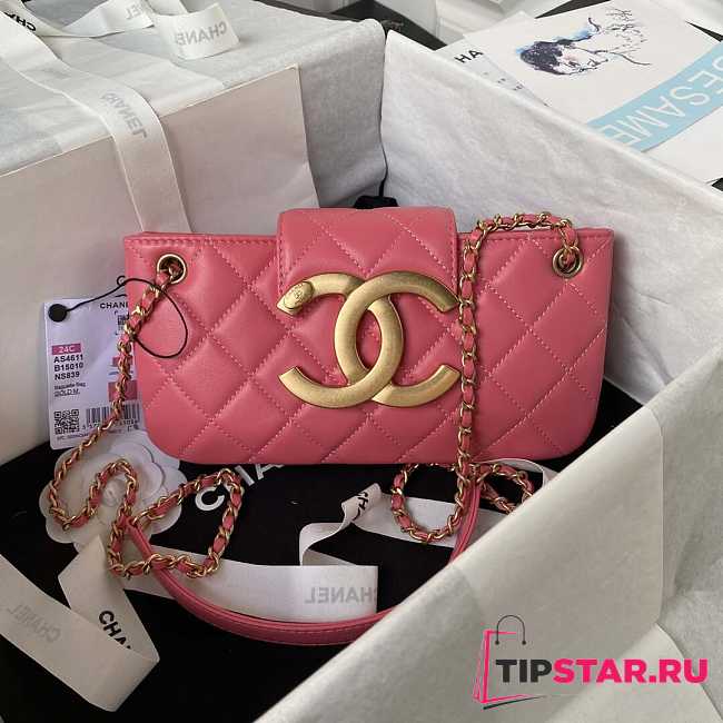 Chanel Baguette Bag AS4611 Pink Size 11.5 × 24 × 4.5 cm - 1