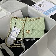 Chanel Small Classic Handbag A01113 Light Green Size 14.5 × 23 × 6 cm - 1