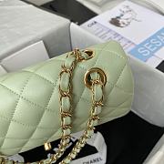 Chanel Small Classic Handbag A01113 Light Green Size 14.5 × 23 × 6 cm - 4