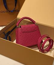 Louis Vuitton Capucines Mini N94089 Berry Ostrich Size 21 x 14 x 8 cm - 5