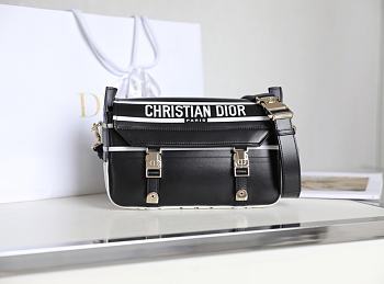 Dior Small Diorcamp Bag Black And White Smooth Calfskin Size 23 x 15 x 8 cm