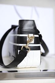 Dior Small Diorcamp Bag Black And White Smooth Calfskin Size 23 x 15 x 8 cm - 5