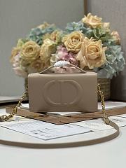 Dior CD Signature Mini Bag Beige Calfskin with Embossed CD Signature Size 21 x 11 x 5 cm - 1