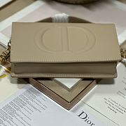 Dior CD Signature Mini Bag Beige Calfskin with Embossed CD Signature Size 21 x 11 x 5 cm - 5