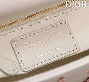 Mini Lady Dior Bag Latte Calfskin Embroidered with Multicolor Small Flowers Size 17 x 15 x 7 cm - 3