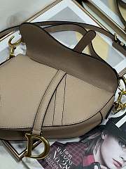 Dior Saddle Bag With Strap Warm Taupe Grained Calfskin Size 25.5 x 20 x 6.5 cm - 3