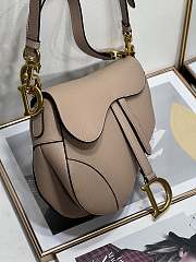 Dior Saddle Bag With Strap Warm Taupe Grained Calfskin Size 25.5 x 20 x 6.5 cm - 5