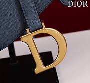 Dior Saddle Bag With Strap Indigo Blue Grained Calfskin Size 25.5 x 20 x 6.5 cm - 5
