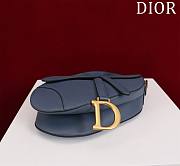 Dior Saddle Bag With Strap Indigo Blue Grained Calfskin Size 25.5 x 20 x 6.5 cm - 4