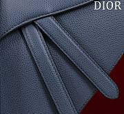 Dior Saddle Bag With Strap Indigo Blue Grained Calfskin Size 25.5 x 20 x 6.5 cm - 2
