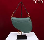 Dior Saddle Bag With Strap Pine Green Grained Calfskin Size 25.5 x 20 x 6.5 cm - 4