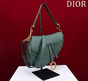Dior Saddle Bag With Strap Pine Green Grained Calfskin Size 25.5 x 20 x 6.5 cm - 3